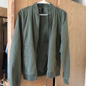 Zara Men's Olive Green Bomber